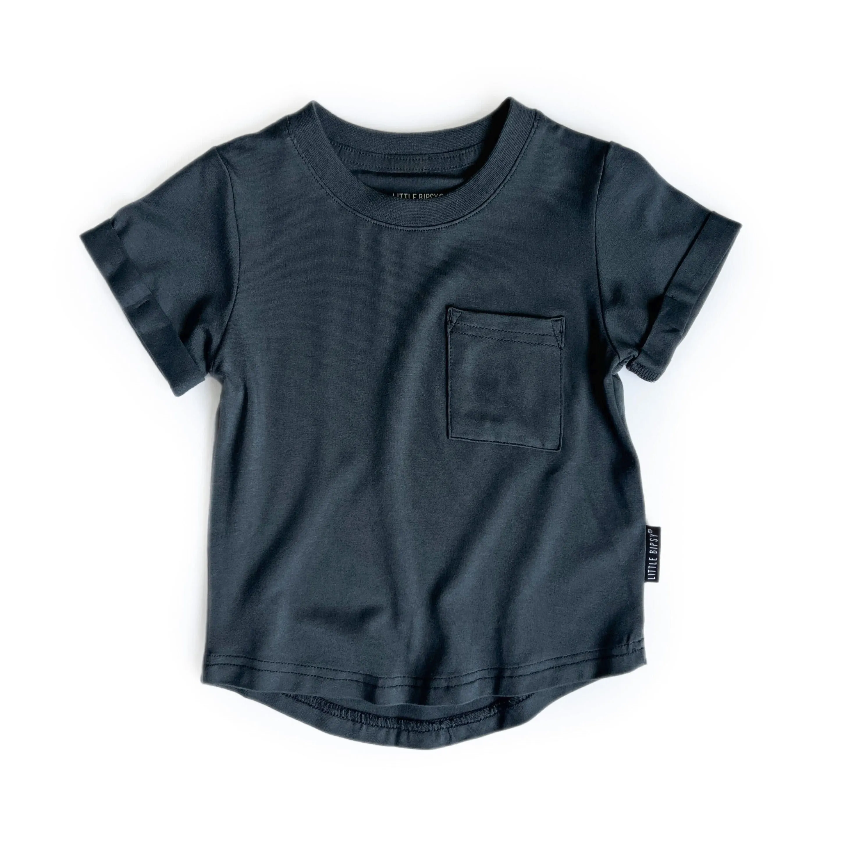 Little Bipsy Pocket Tee - Pewter