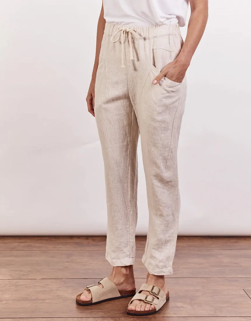 Little Lies Luxe Pants - Natural