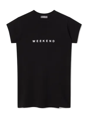 Louise T-Shirt in Black with script