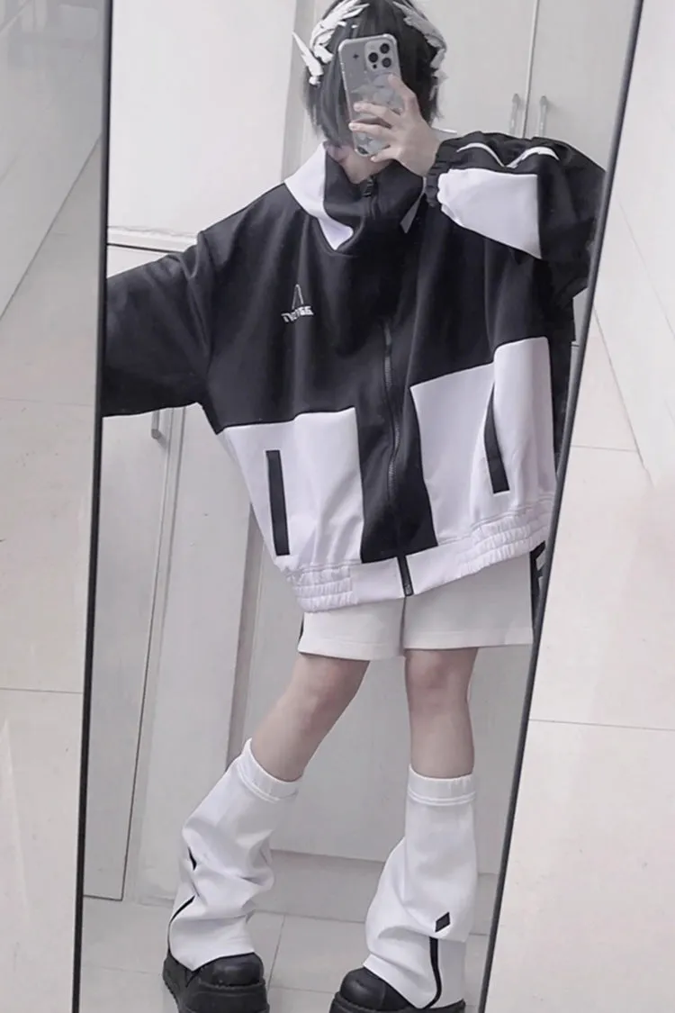 Lovely Long Sleeves Print Jirai Kei Sports Coat 2 Colors