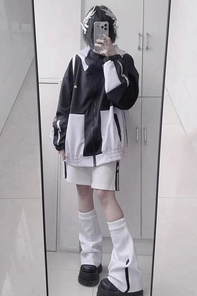 Lovely Long Sleeves Print Jirai Kei Sports Coat 2 Colors