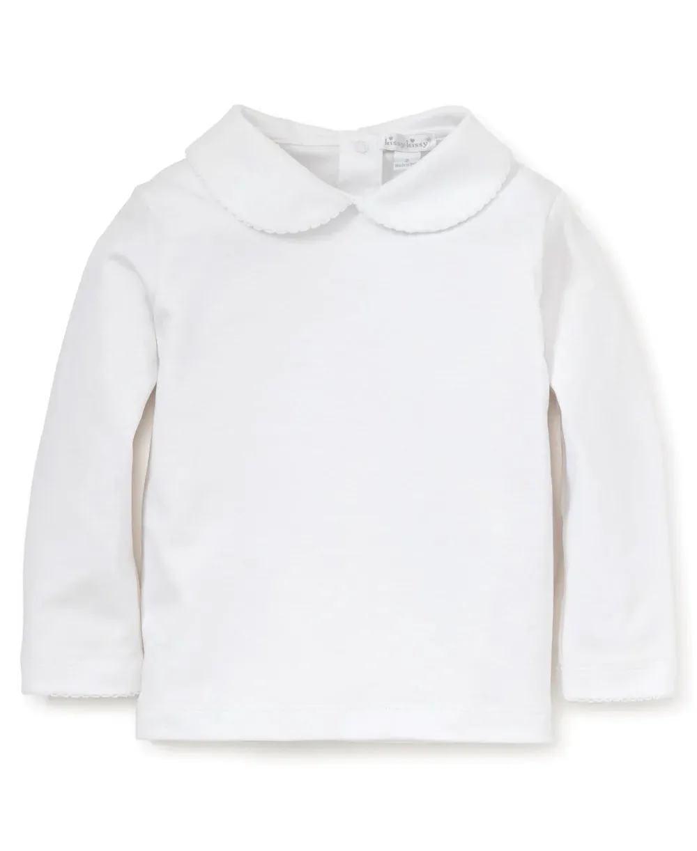 L/S Girls Collar Tee