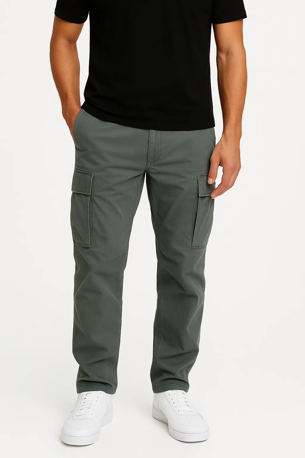LumiNovi | Cargo Pants Elastic Waist Loose Fit