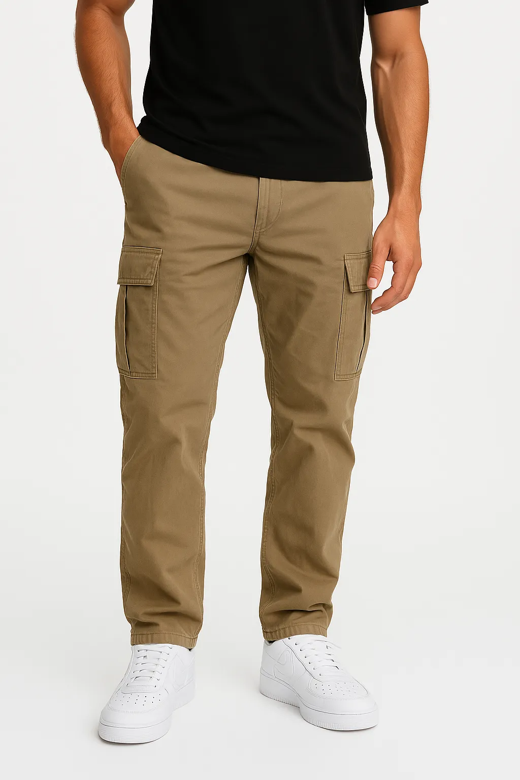 LumiNovi | Cargo Pants Elastic Waist Loose Fit