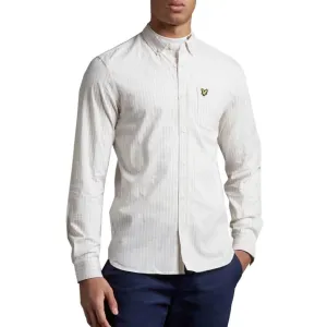Lyle & Scott Slim Fit Gingham Shirt White Sesame