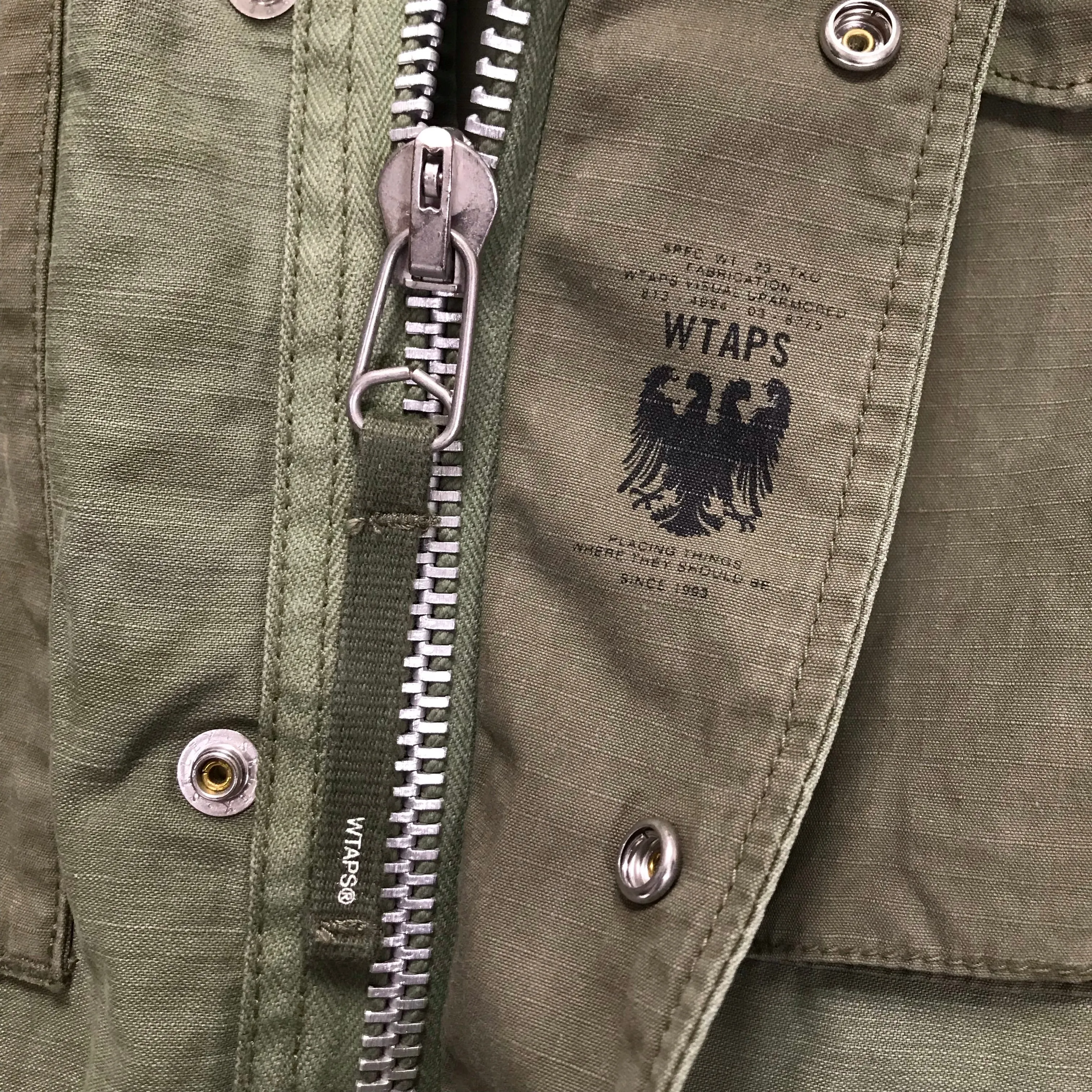 [M] WTaps12SS Ripstop M-65 Jacket Olive