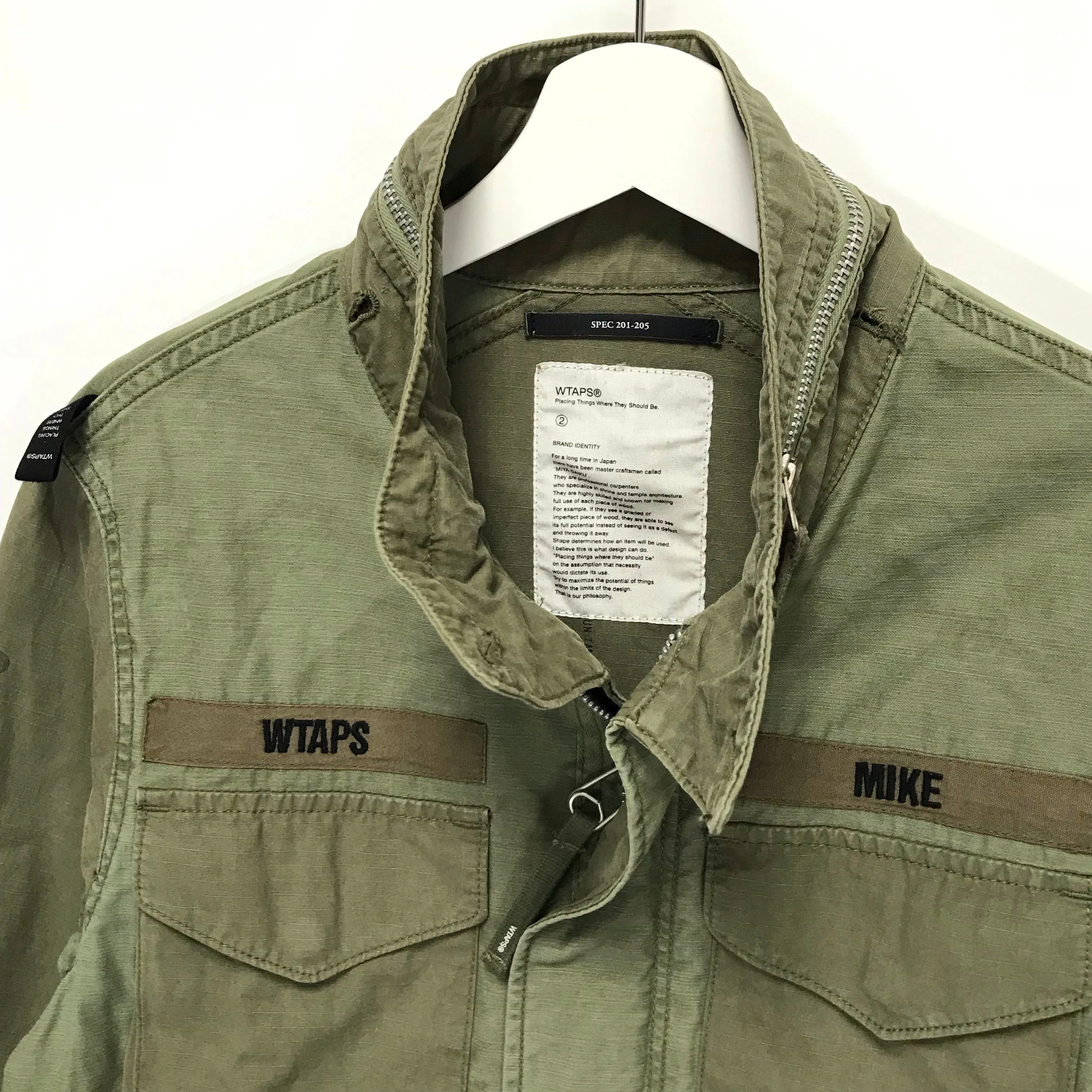 [M] WTaps12SS Ripstop M-65 Jacket Olive