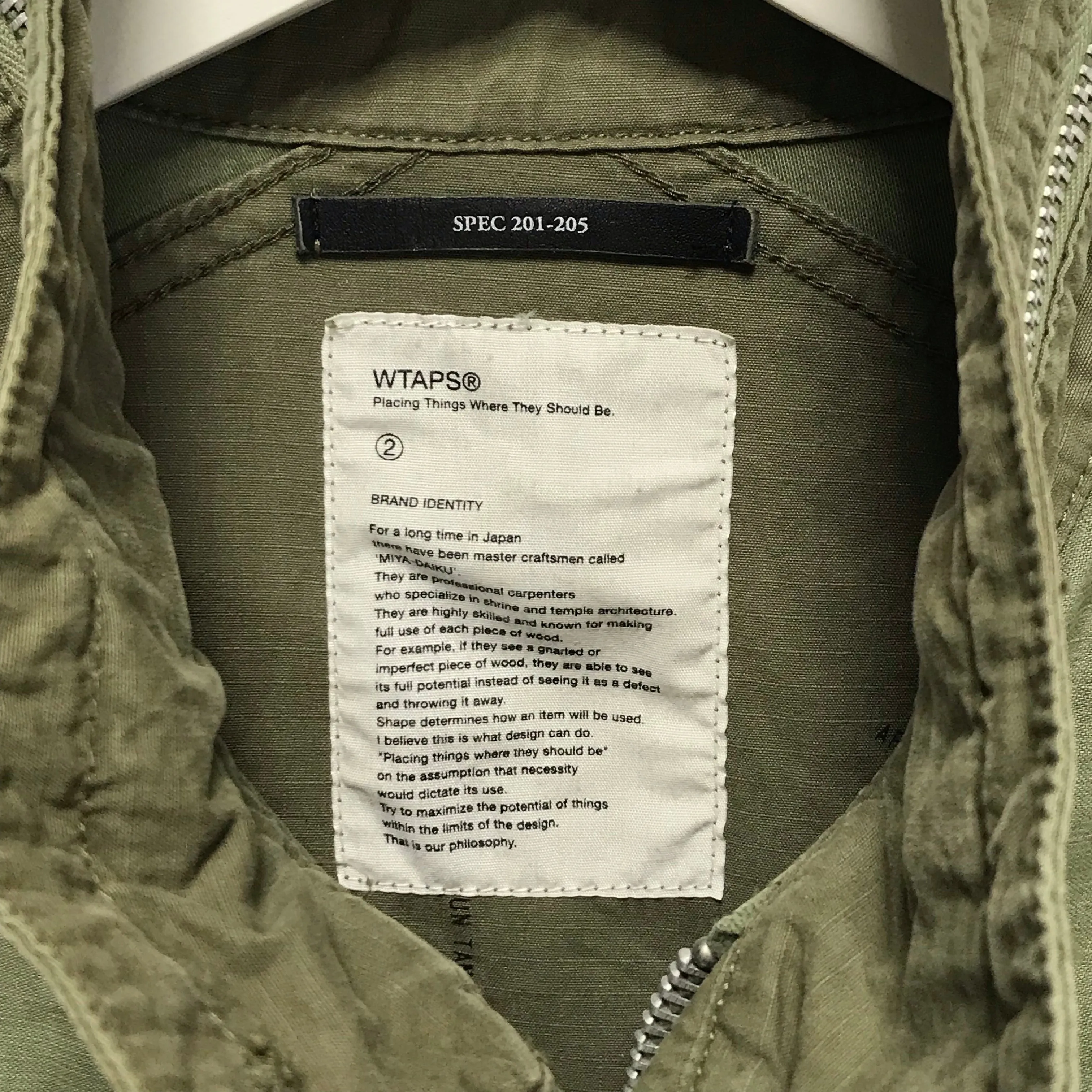 [M] WTaps12SS Ripstop M-65 Jacket Olive
