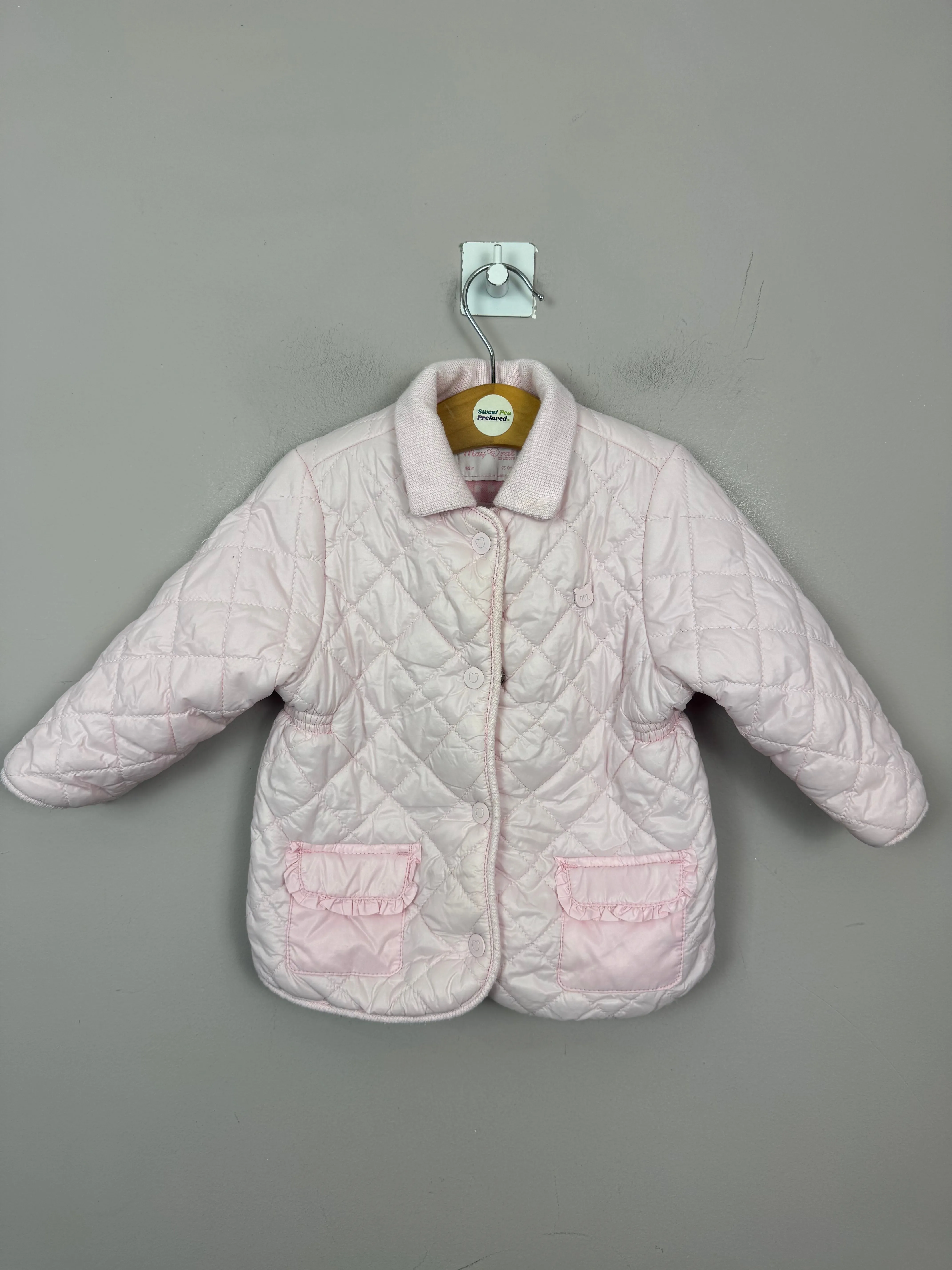 Mayoral Baby pink quilted jacket 9m