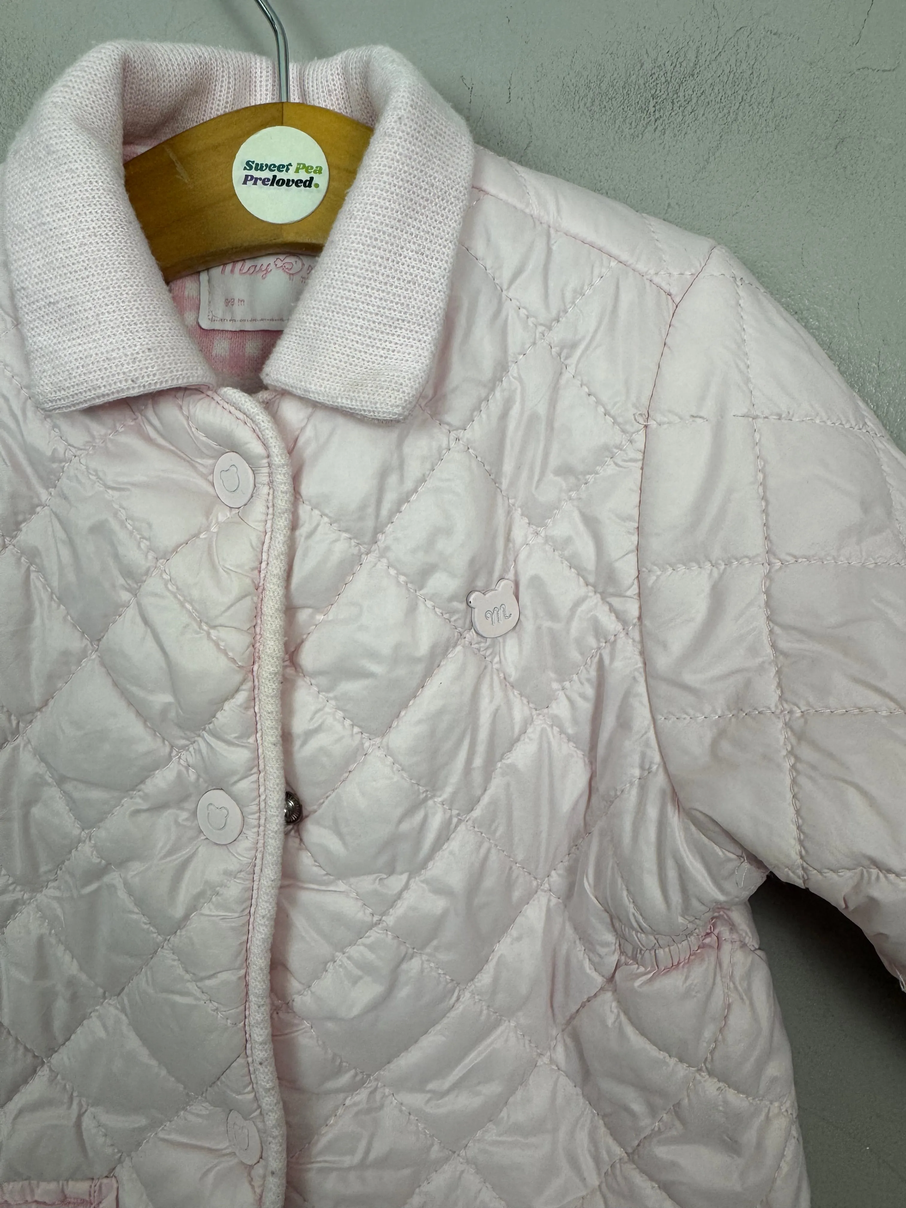 Mayoral Baby pink quilted jacket 9m