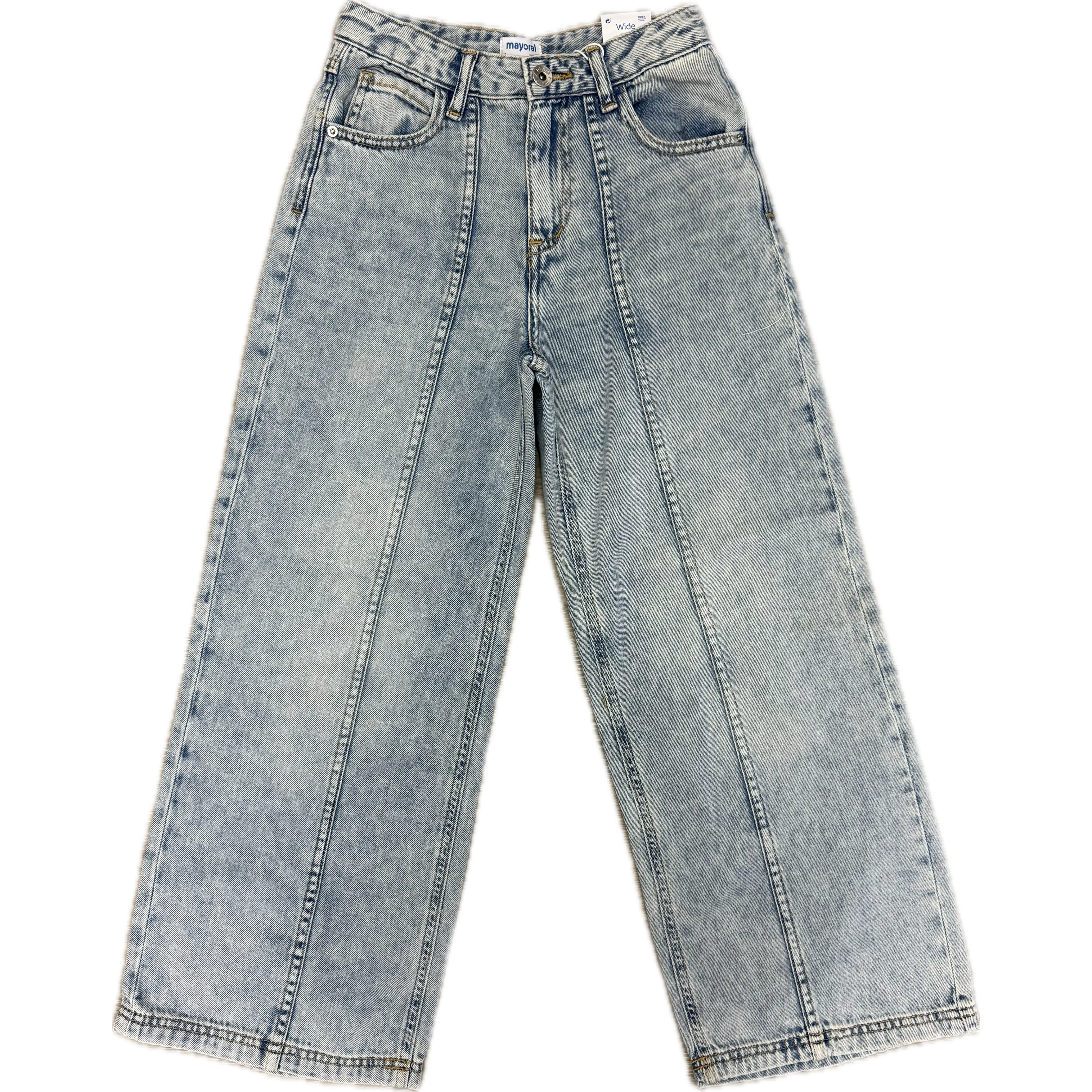 Mayoral Light Denim Wide Leg Pants