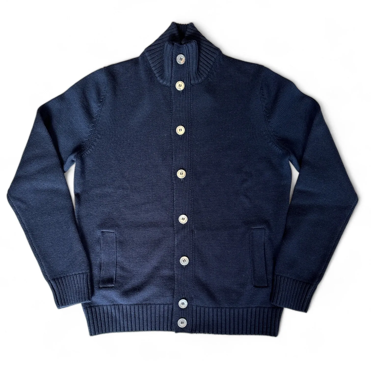 MCS Merino Wool Button Jacket - Navy