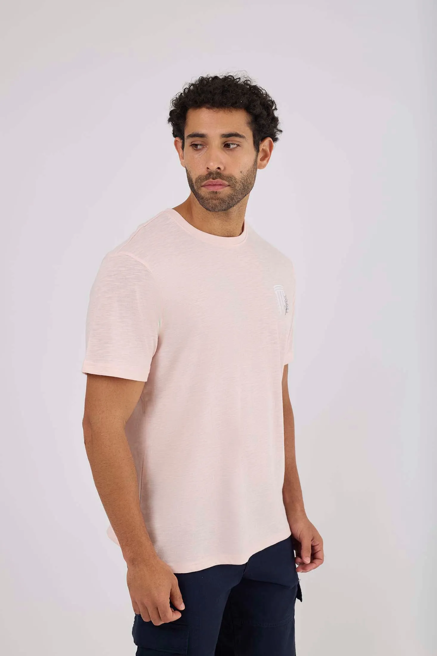 Men T-Shirt Pink
