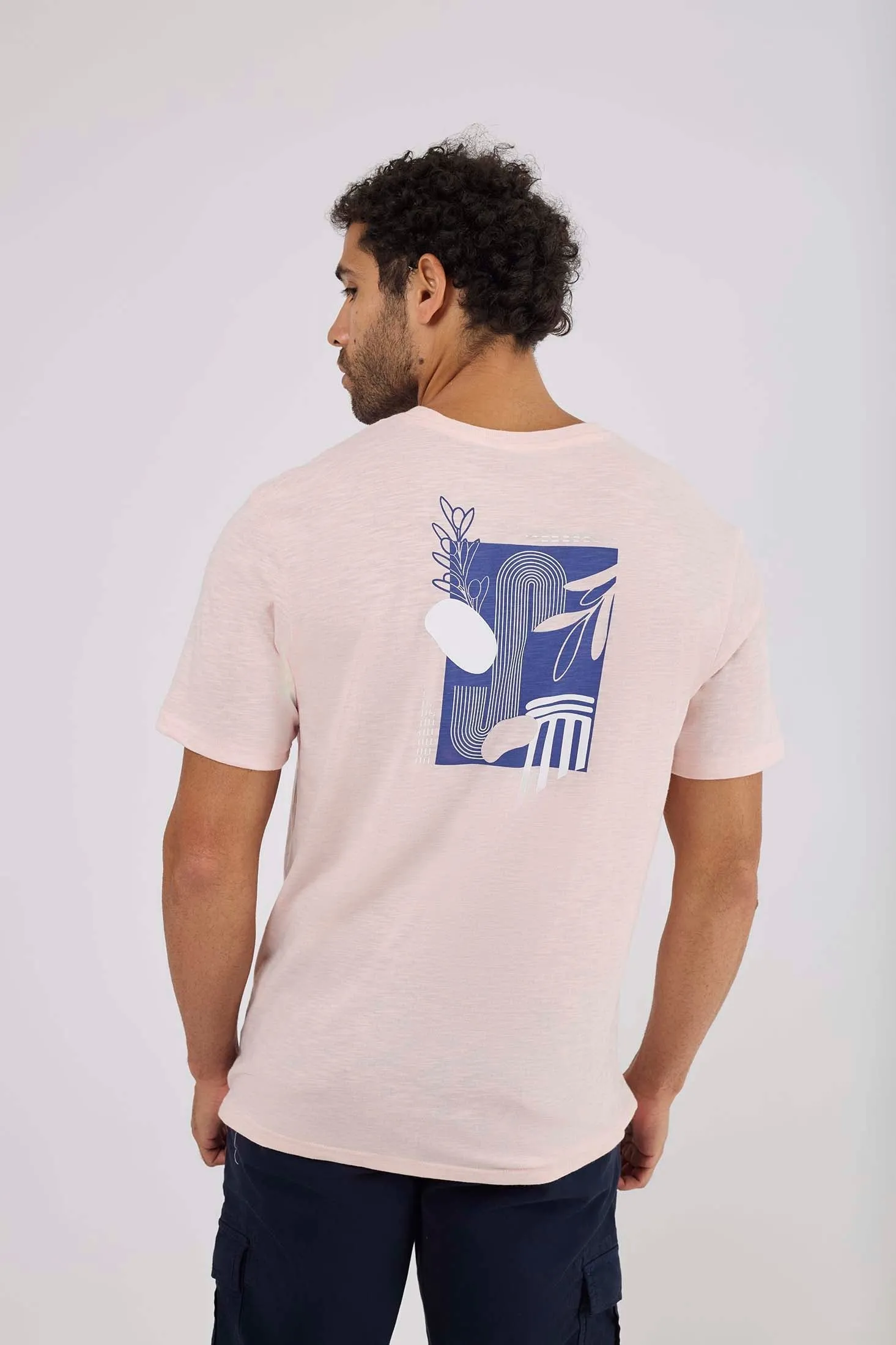 Men T-Shirt Pink