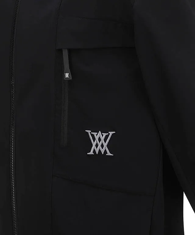 Men's Back Logo Point Jersey Jacket - Black