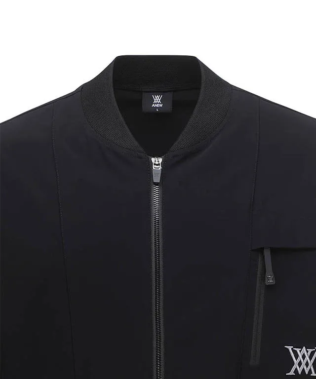Men's Back Logo Point Jersey Jacket - Black