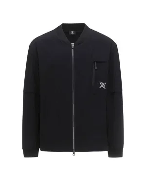 Men's Back Logo Point Jersey Jacket - Black