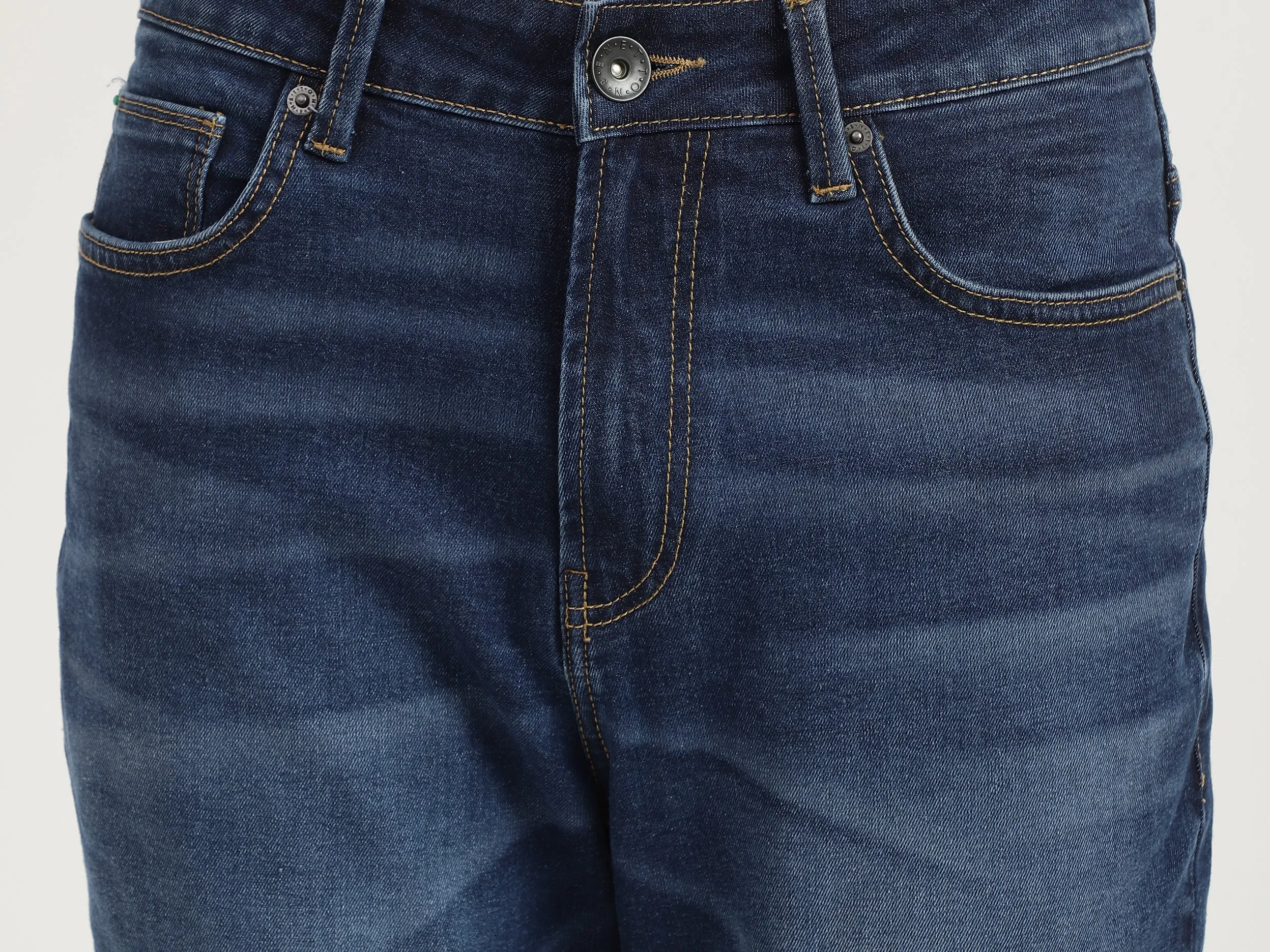 Mens Carrot Fit Solid Jeans