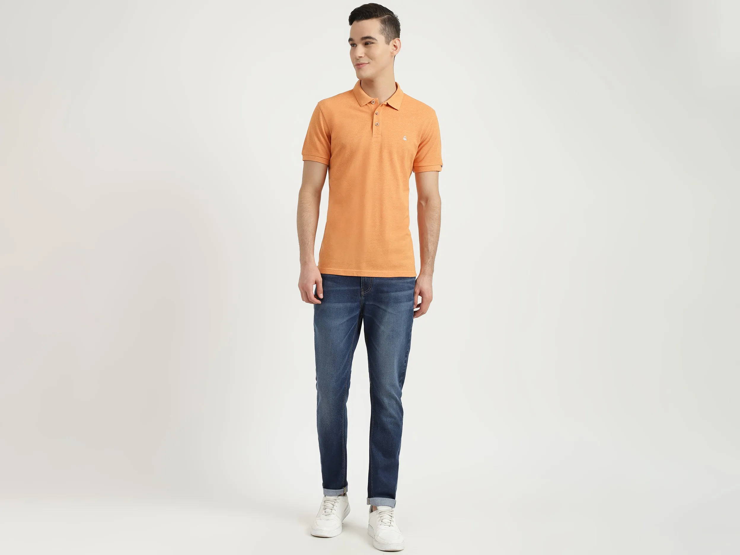 Mens Carrot Fit Solid Jeans