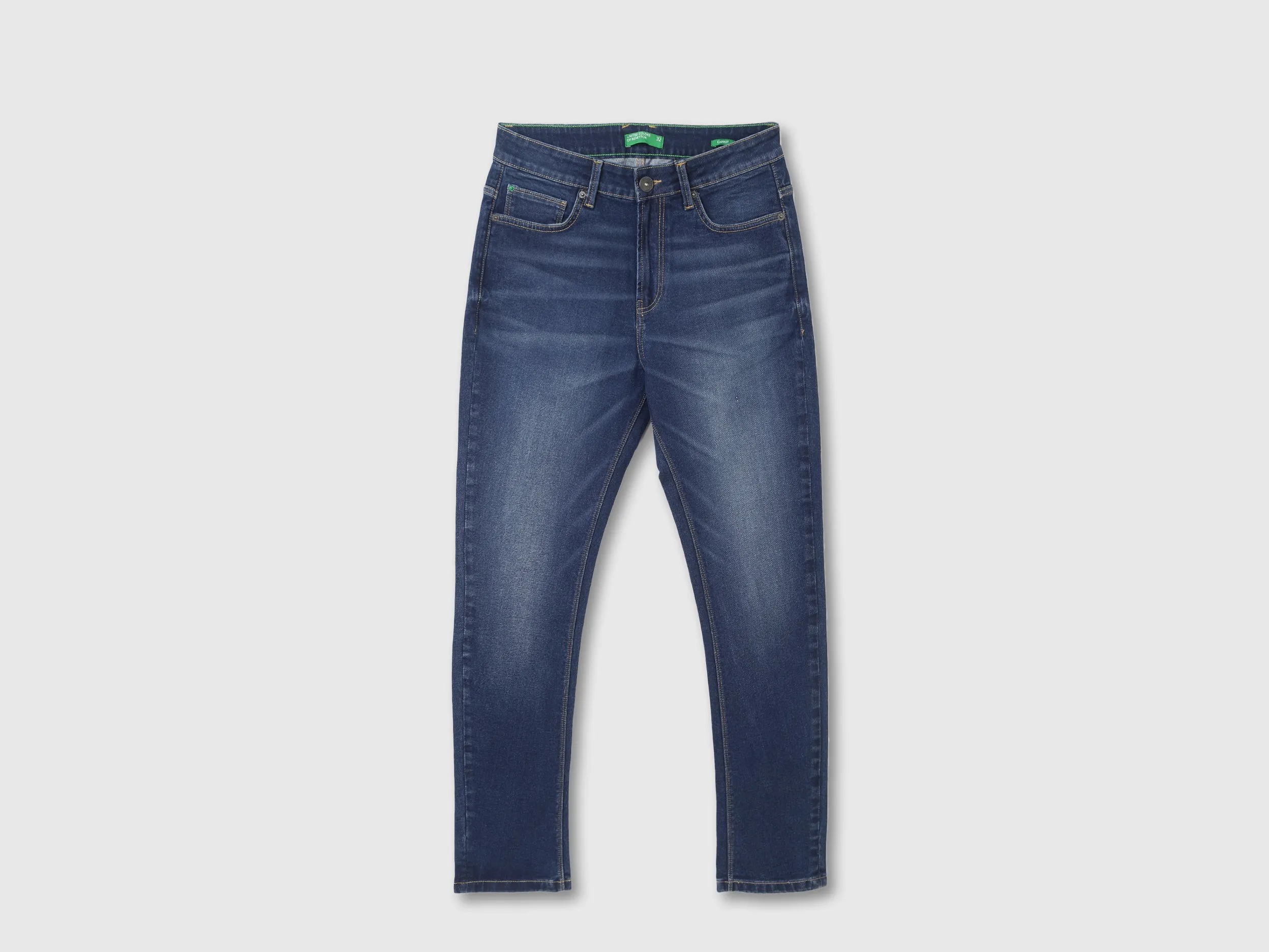 Mens Carrot Fit Solid Jeans
