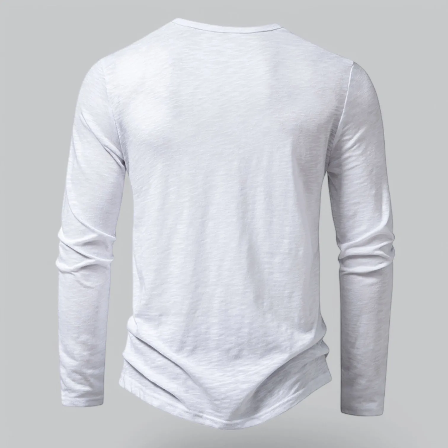 Men's Casual Cotton Henley T-Shirt | Long Sleeve, Soft Fabric, Comfortable Fit