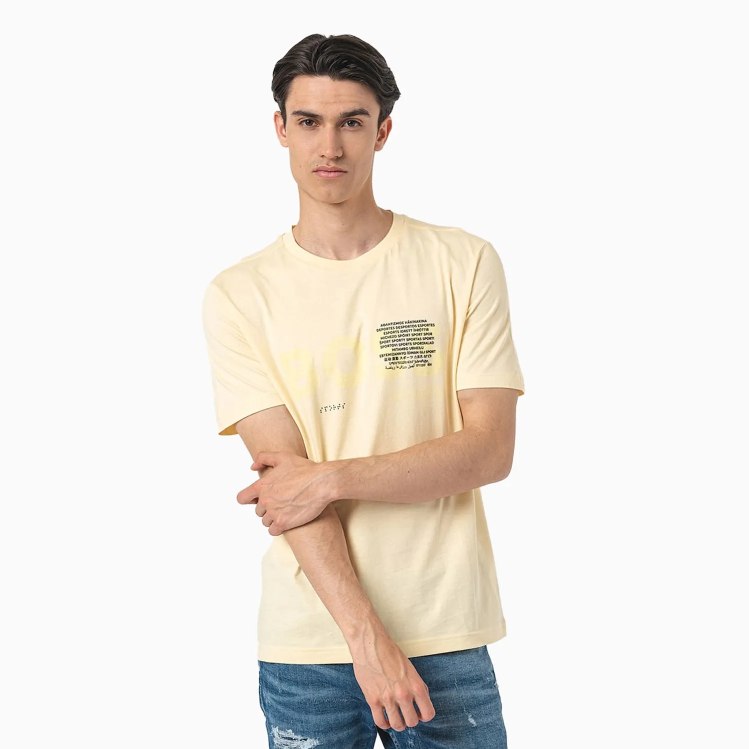 Men's Cotton Jersey Regular Fit T-Shirt With Signature Artwork
