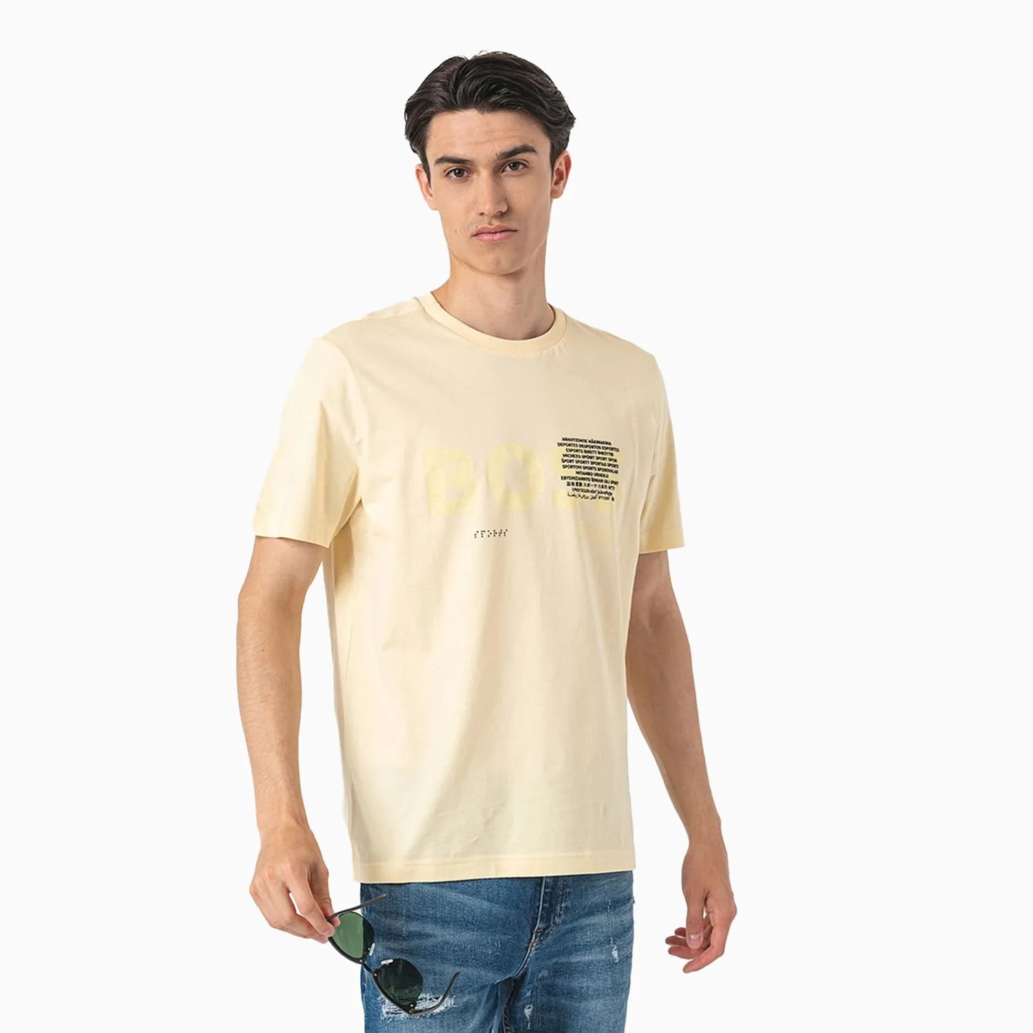 Men's Cotton Jersey Regular Fit T-Shirt With Signature Artwork