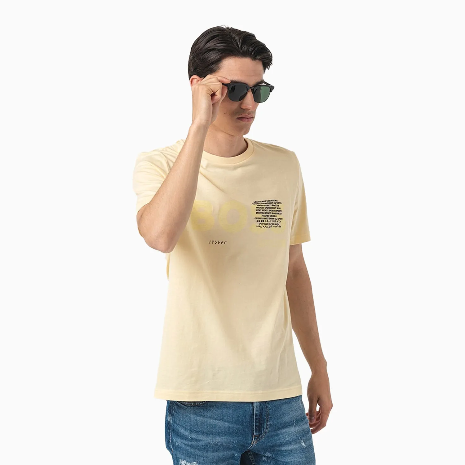 Men's Cotton Jersey Regular Fit T-Shirt With Signature Artwork