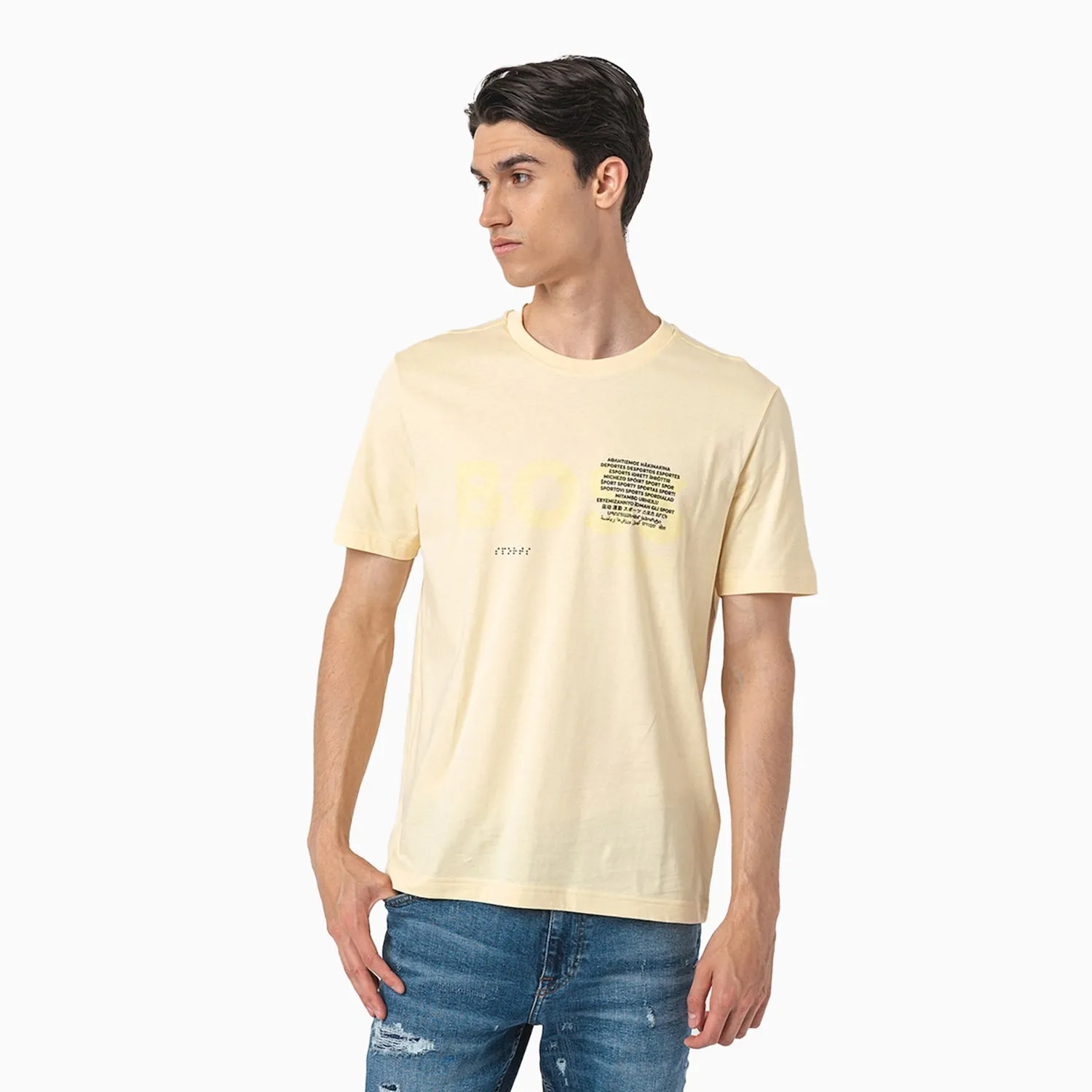 Men's Cotton Jersey Regular Fit T-Shirt With Signature Artwork