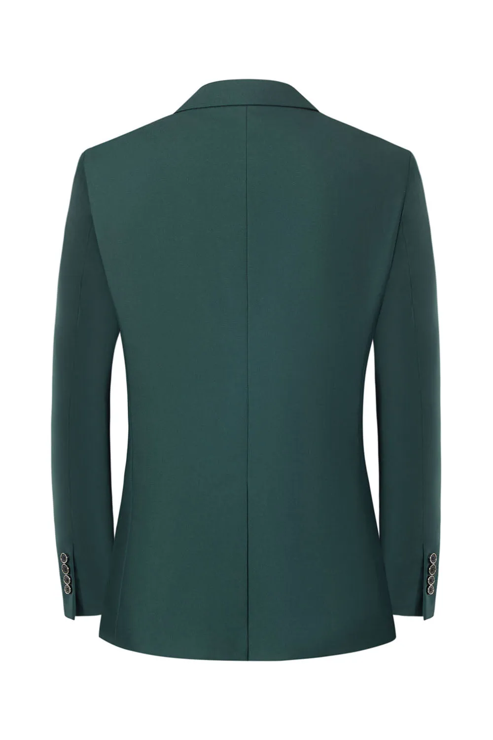 Men's Dark Green 2-Piece Notched Lapel Slim Fit Wedding Suits