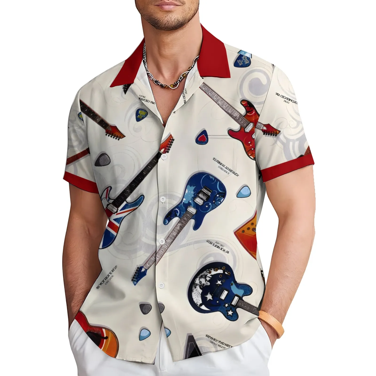 Men's Hawaiian Casual Short Sleeve Shirt 2404001466
