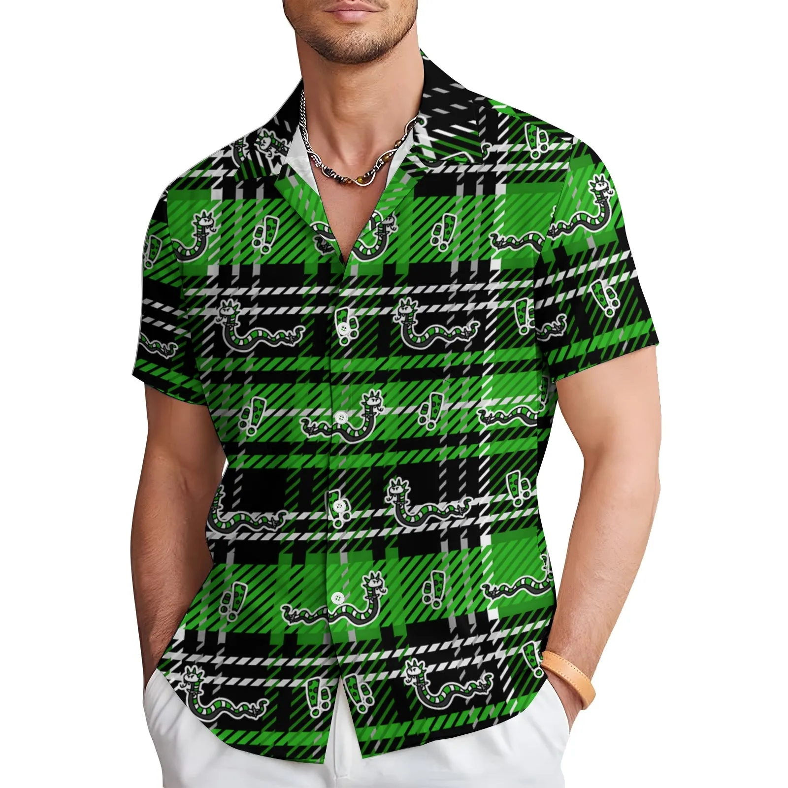 Men's Hawaiian Casual Short Sleeve Shirt 2404001618