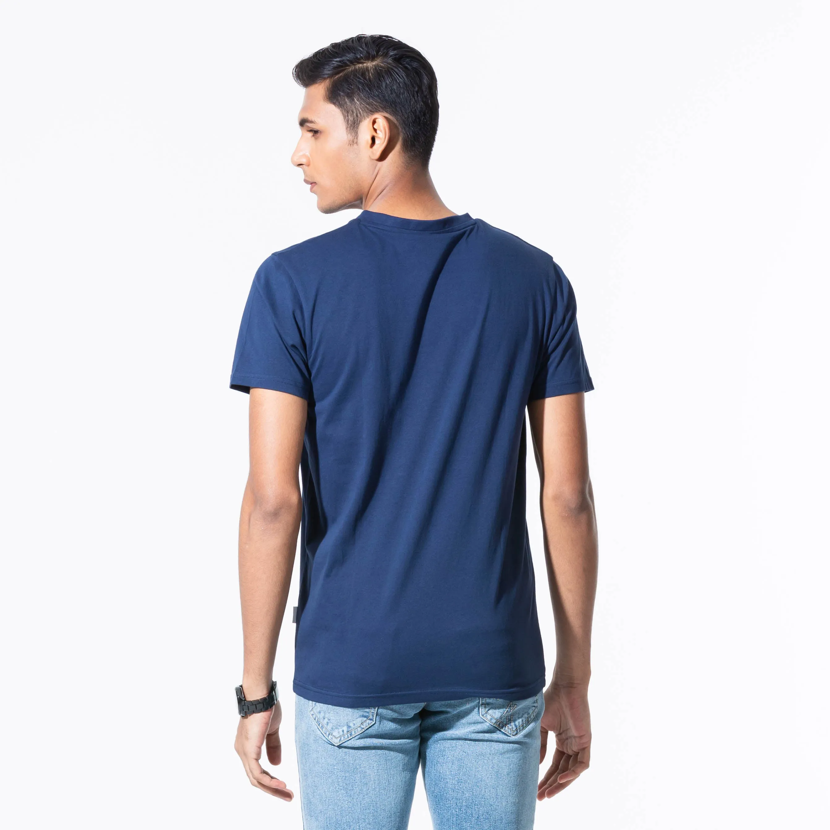 Mens Navy Basic T-Shirt
