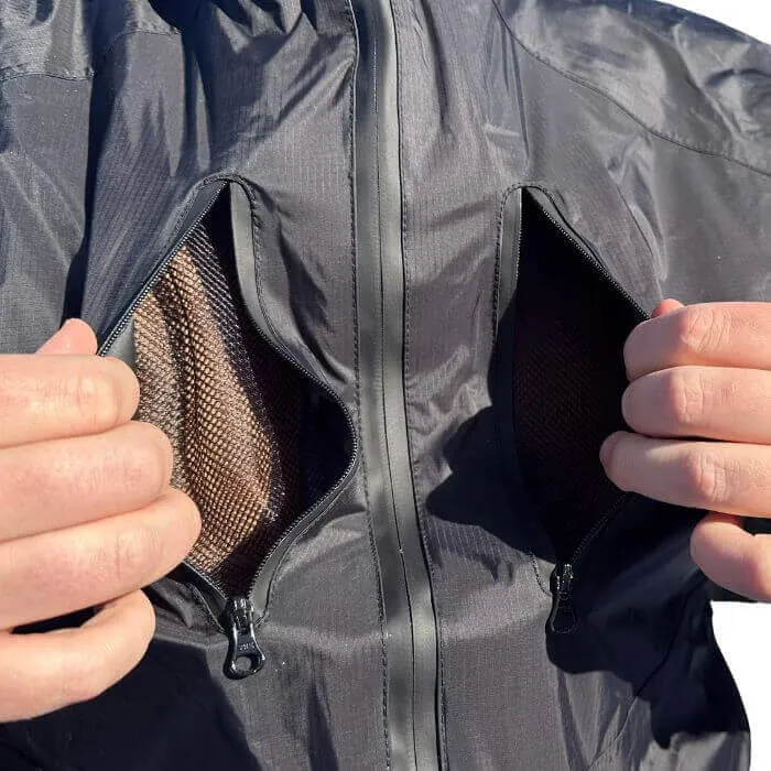 Men's / Unisex Waterproof Ventilated Rain Jacket Superlite – Lightweight & Durable Protection for Hikers, 20 000 mm HH