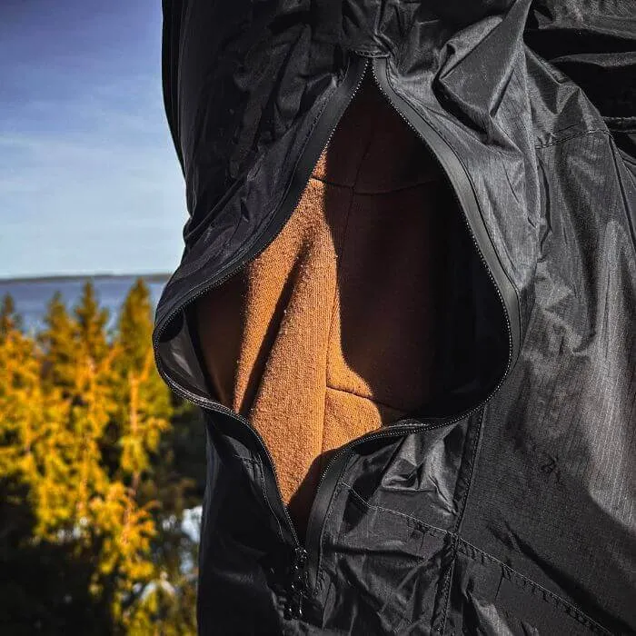 Men's / Unisex Waterproof Ventilated Rain Jacket Superlite – Lightweight & Durable Protection for Hikers, 20 000 mm HH