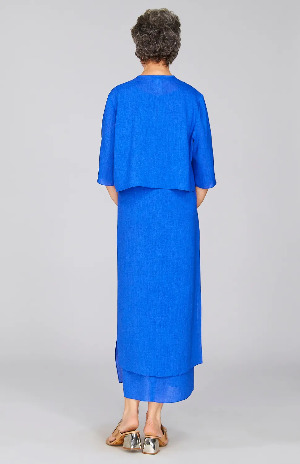 Microlinen Short Jacket Electric Blue