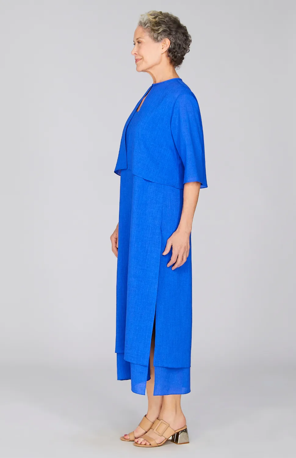 Microlinen Short Jacket Electric Blue