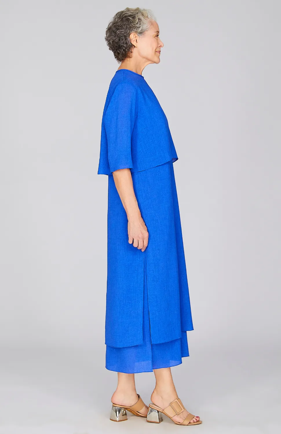 Microlinen Short Jacket Electric Blue