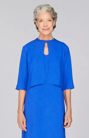Microlinen Short Jacket Electric Blue