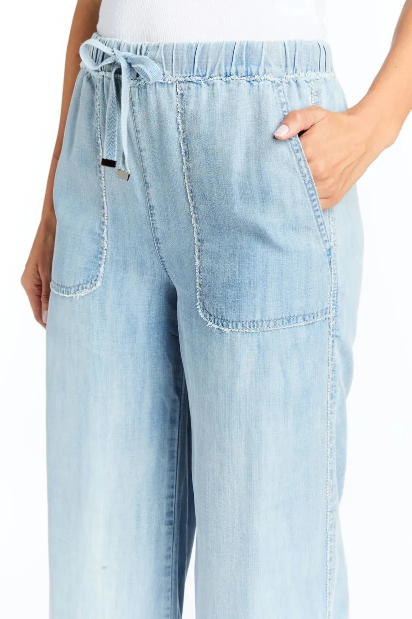 Mid Rise Lounge Pant - Light Indigo