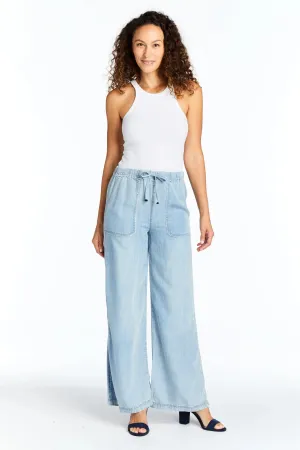 Mid Rise Lounge Pant - Light Indigo