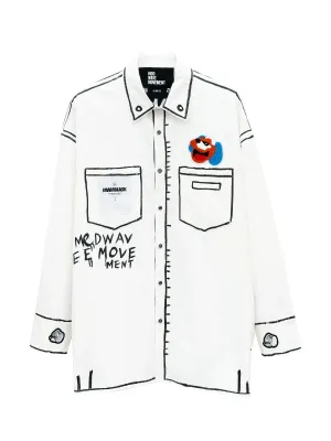 Mod Wave Movement Vanguard's Dog Shirt- White