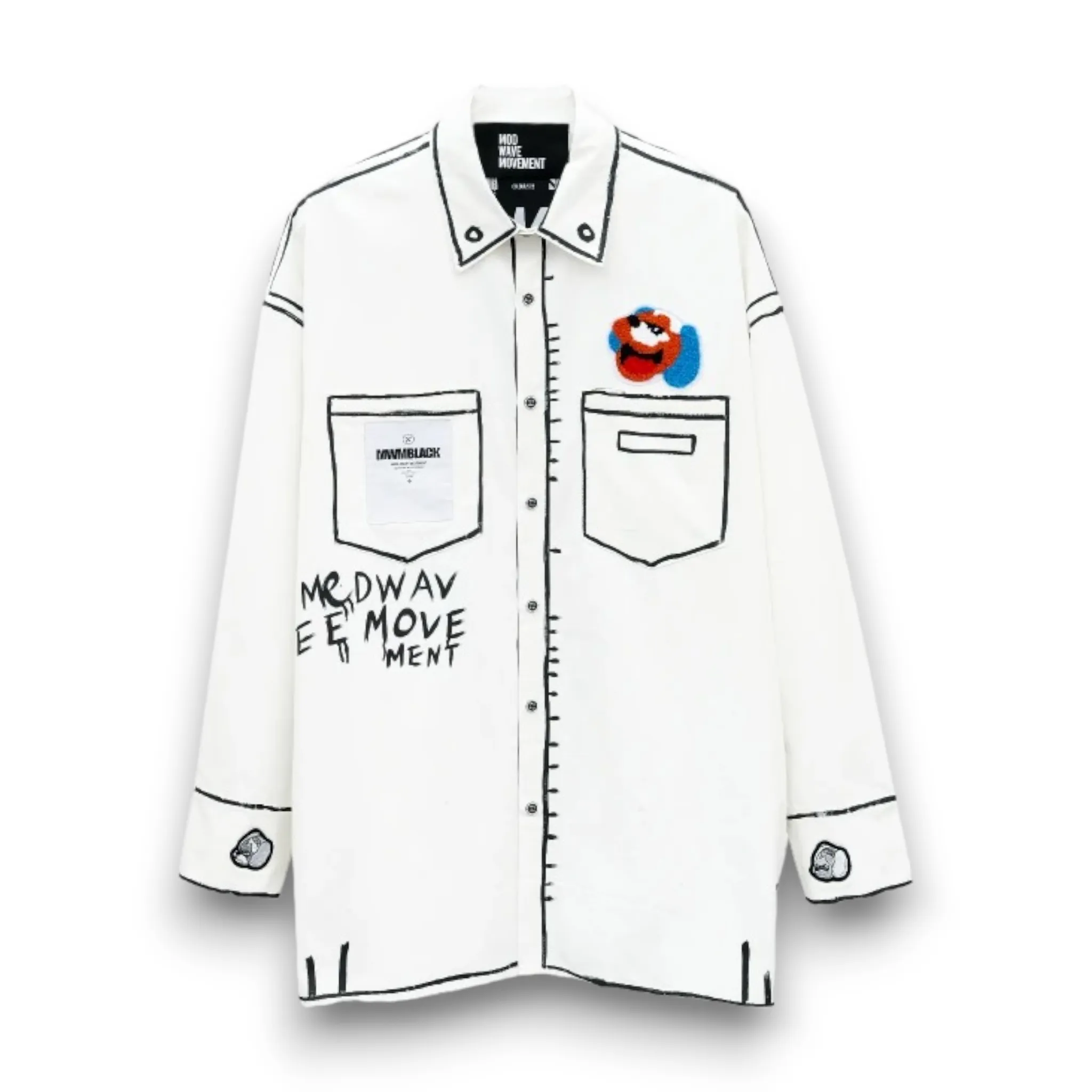 Mod Wave Movement Vanguard's Dog Shirt- White