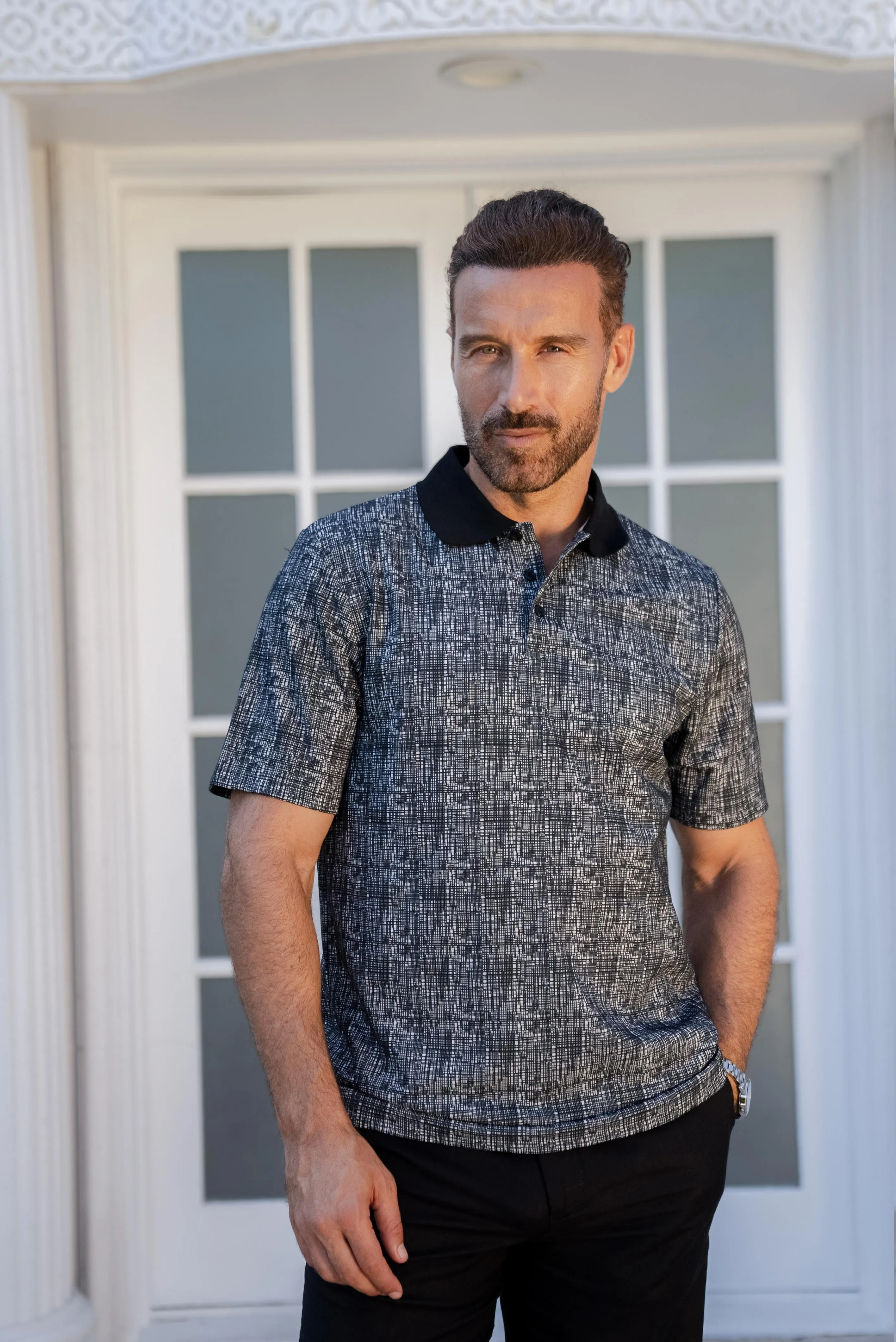Mojito Casual Stylish Textured Polo Shirt