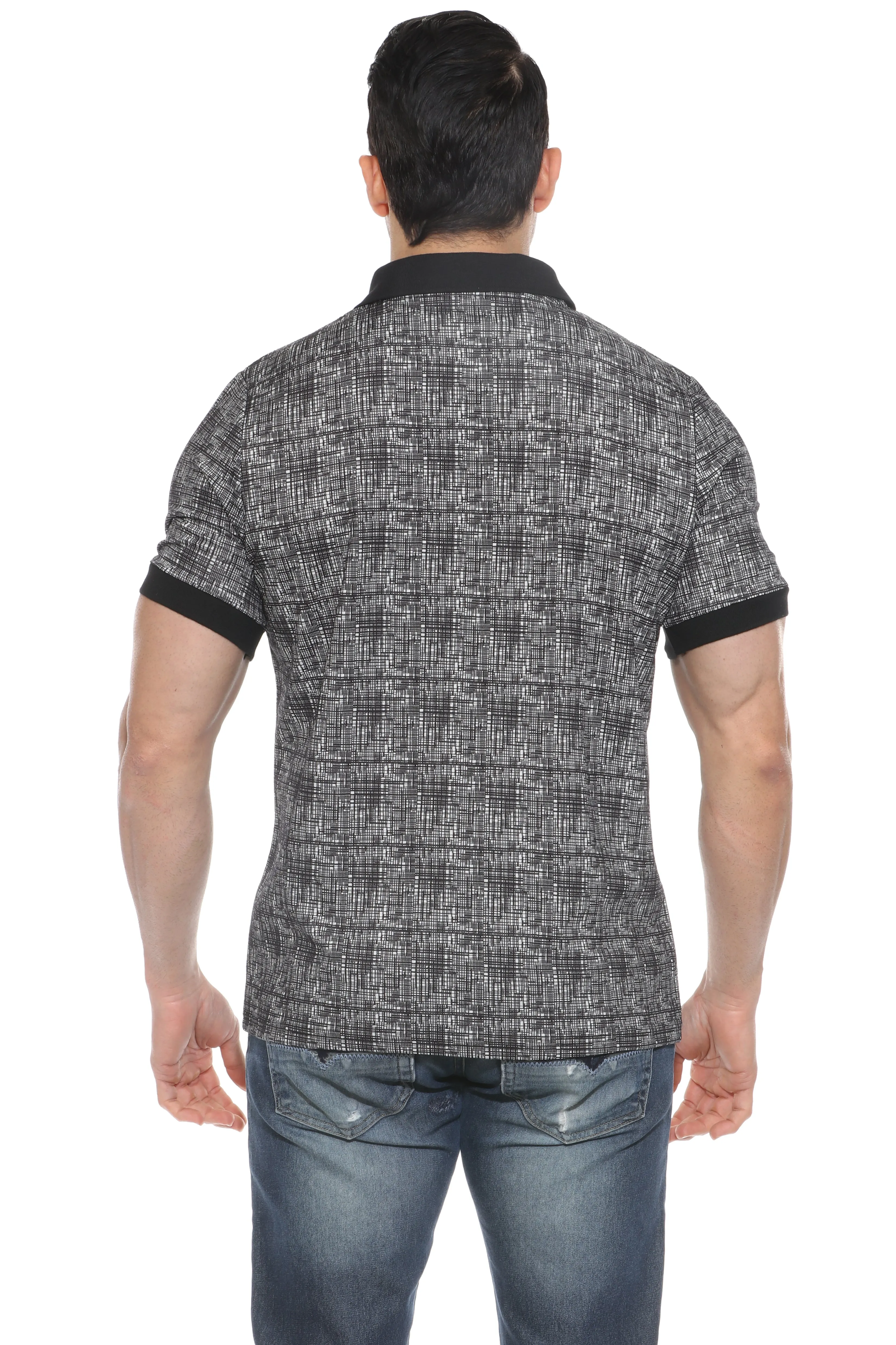 Mojito Casual Stylish Textured Polo Shirt