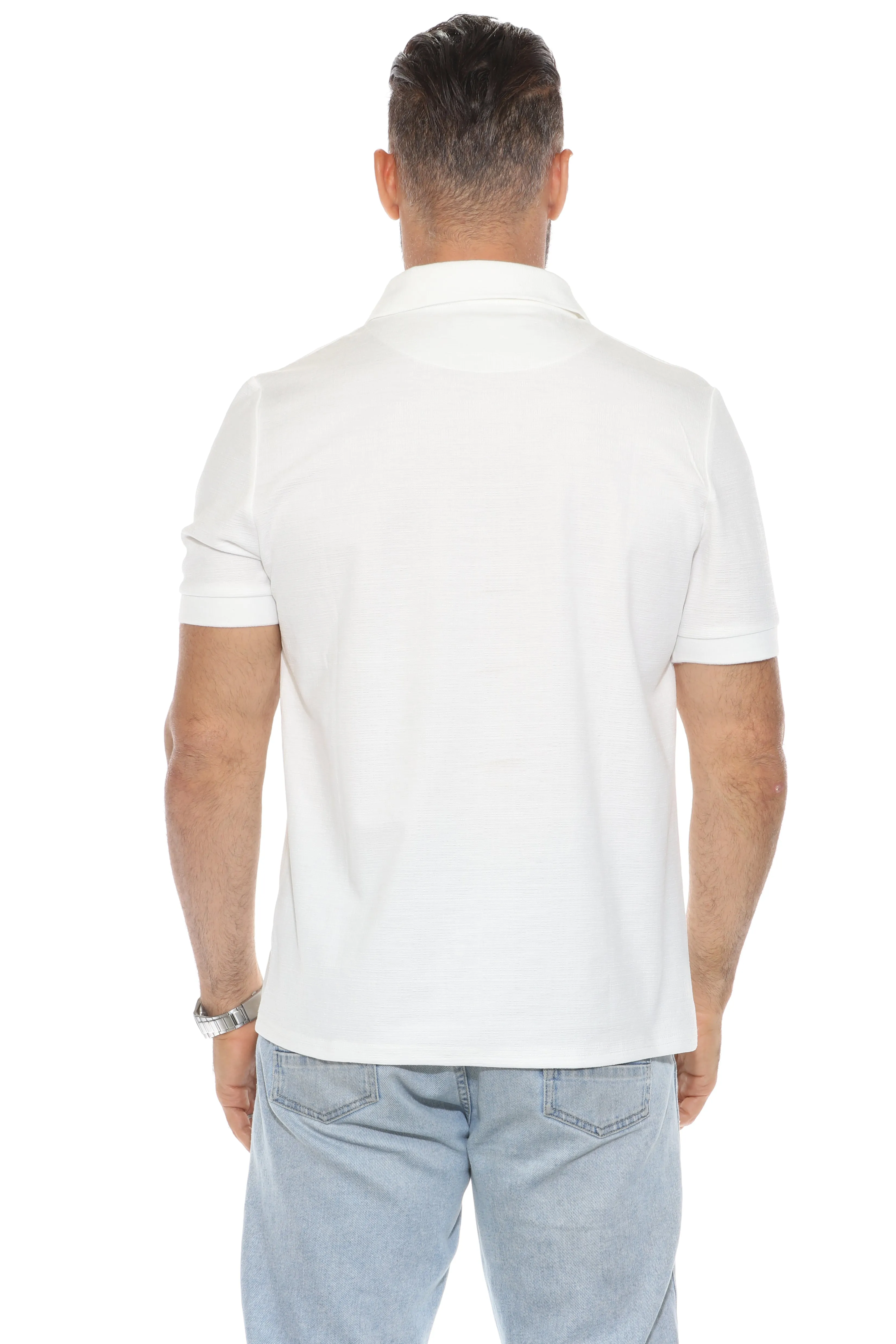 Mojito Casual Stylish Textured Polo Shirt