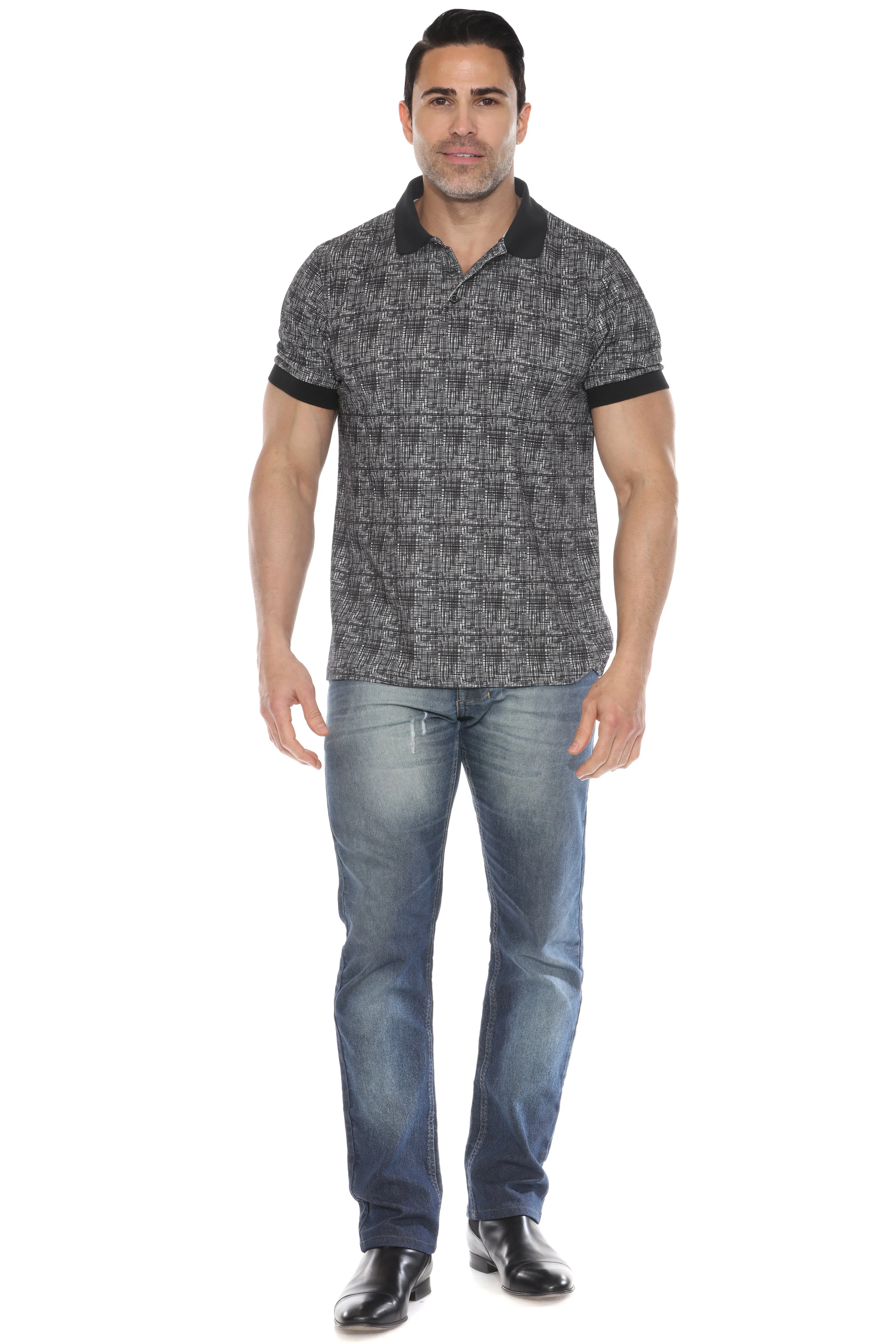Mojito Casual Stylish Textured Polo Shirt