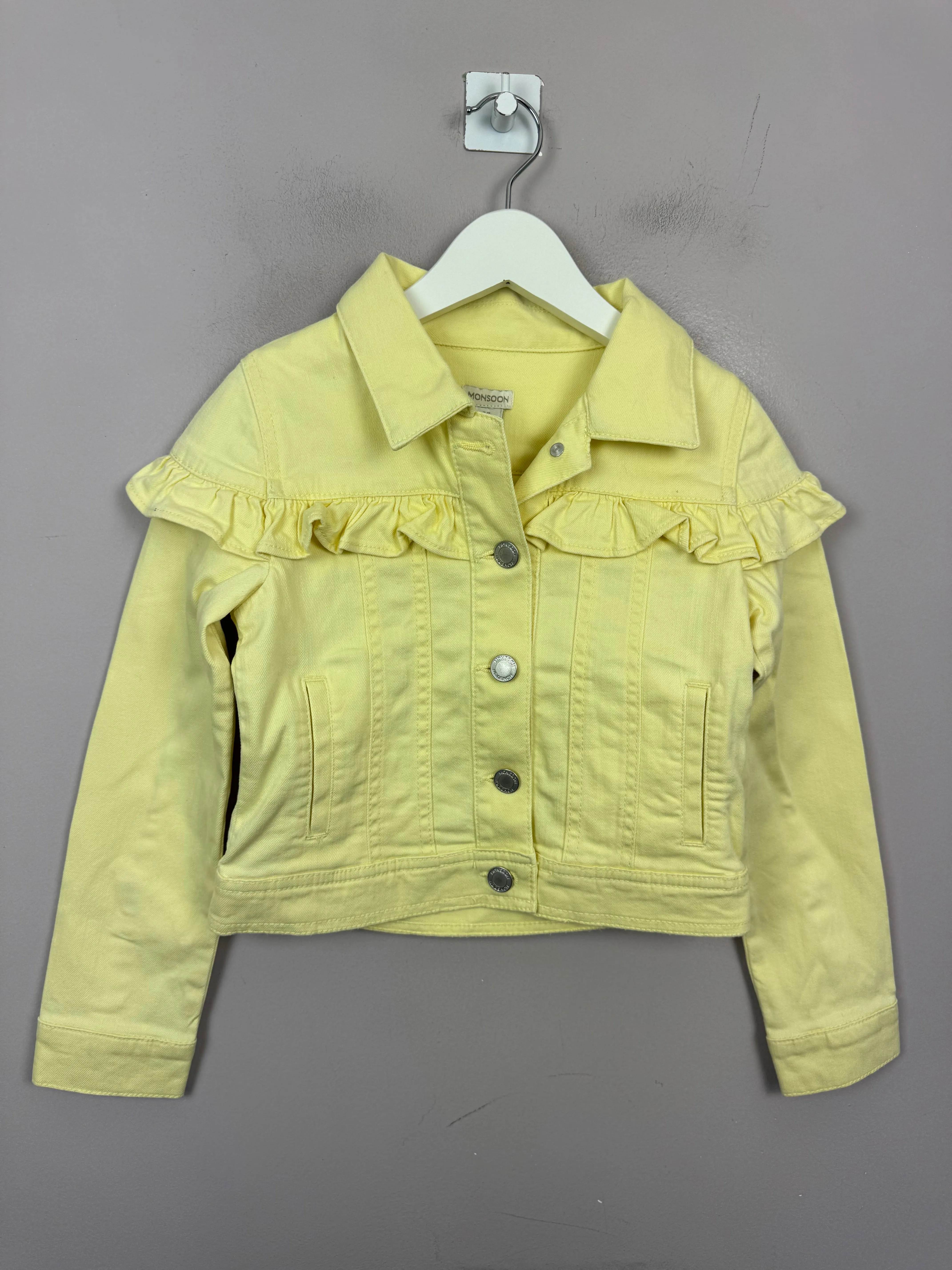 Monsoon Lemon Denim Jacket 7-8y