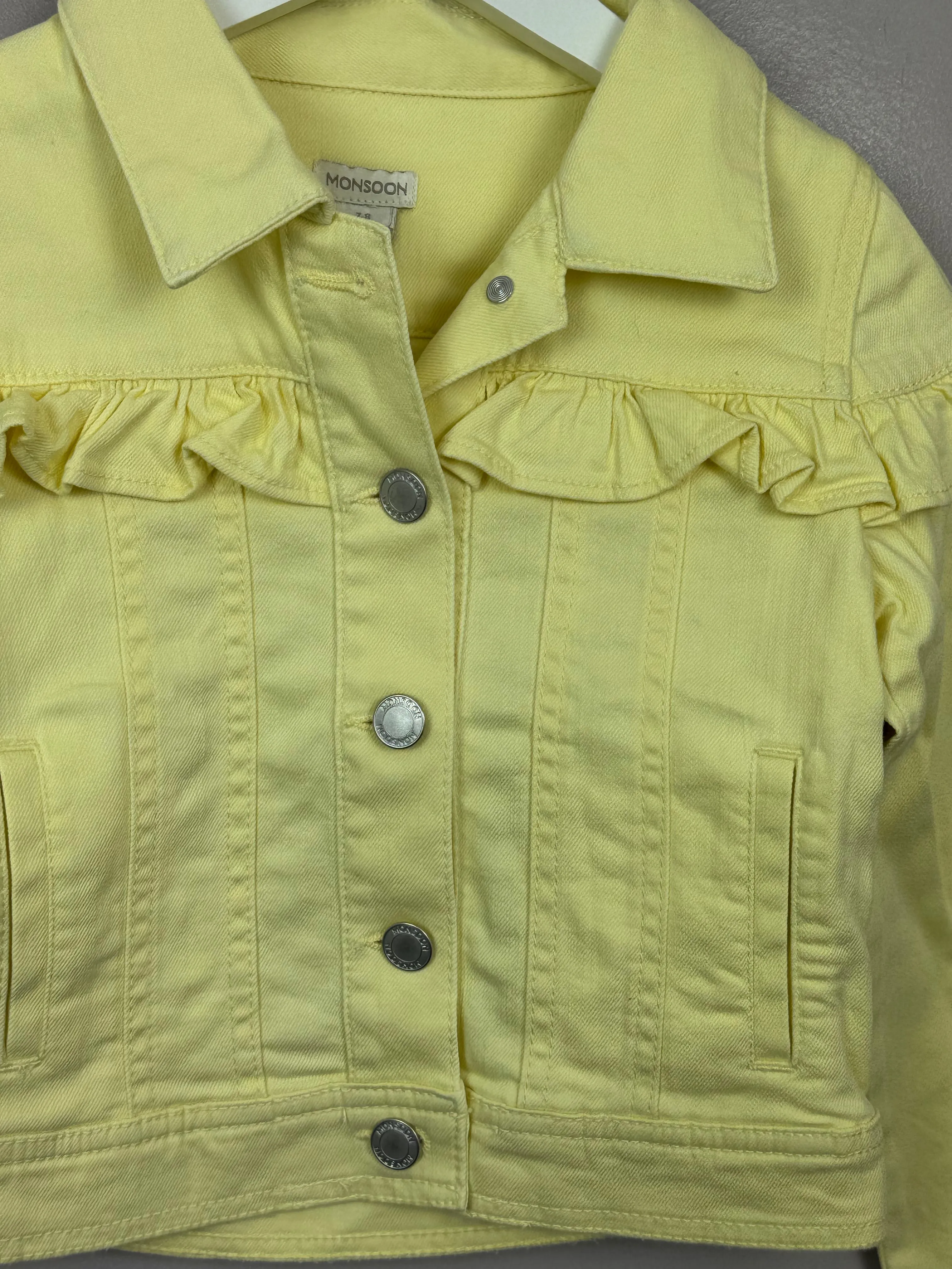 Monsoon Lemon Denim Jacket 7-8y