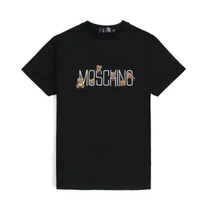 Moschino Black Embroidered Logo T-Shirt
